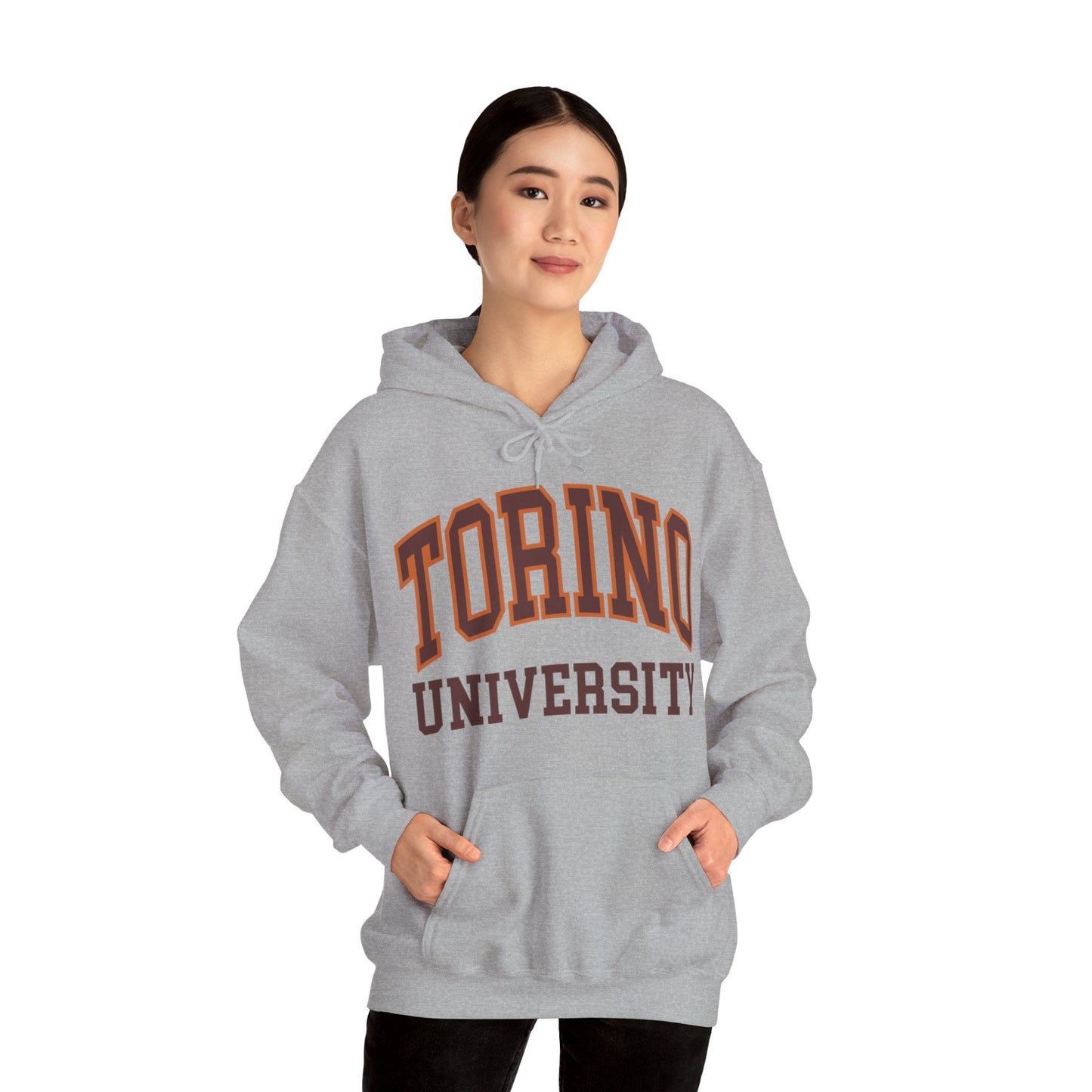 Torino University - Unisex Heavy Blend Felpa Hoodie Sweatshirt