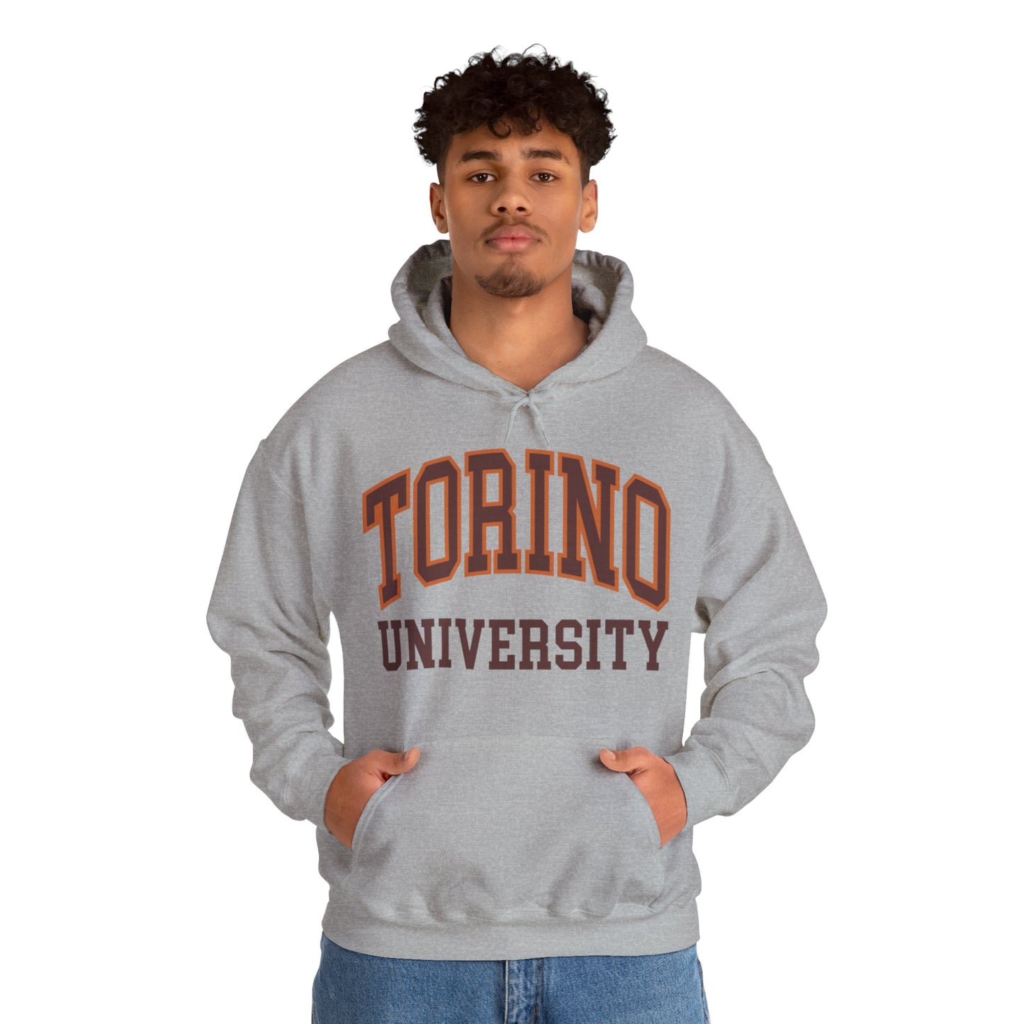 Torino University - Unisex Heavy Blend Felpa Hoodie Sweatshirt