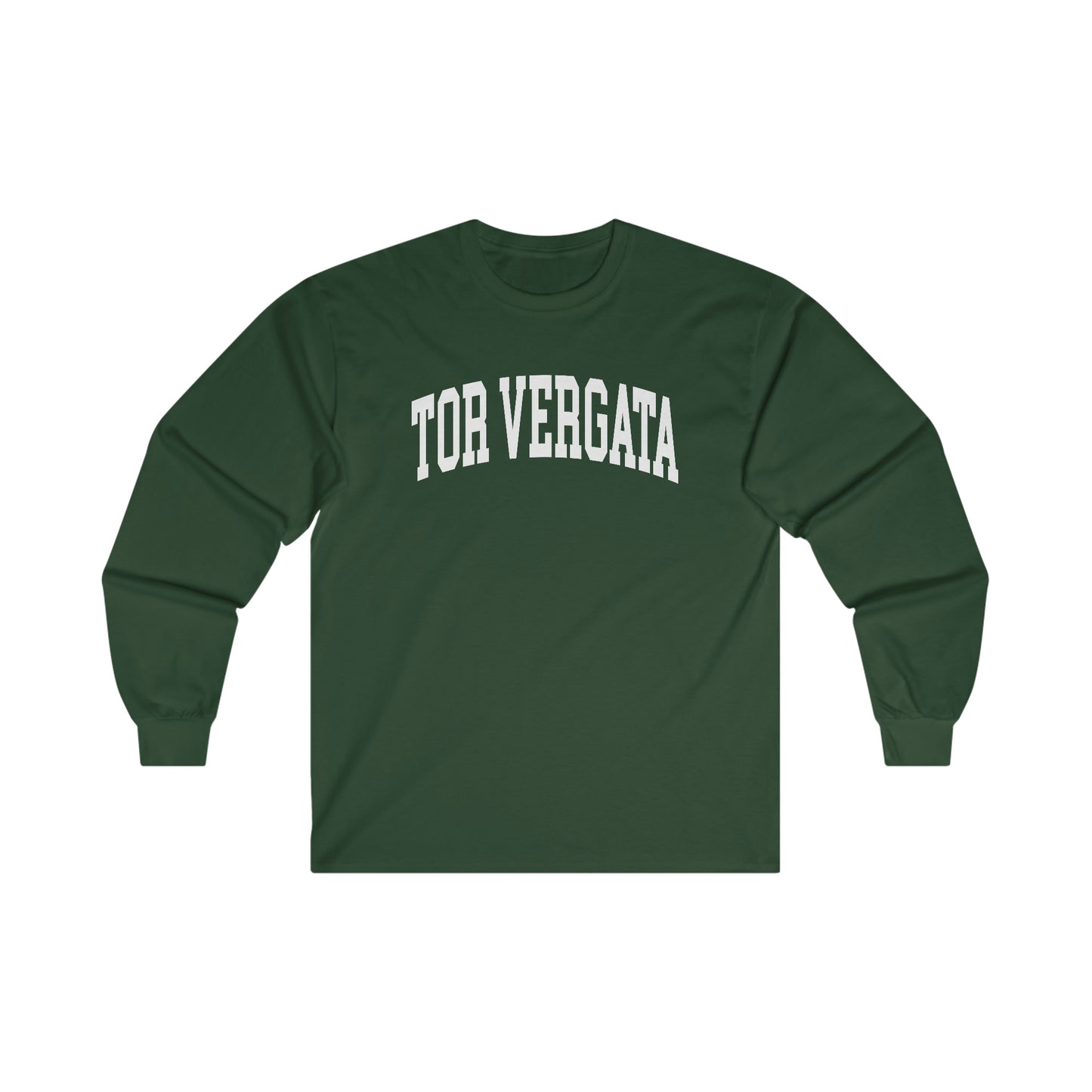Tor Vergata University of Rome - Ultra Cotton Long Sleeve T-Shirt Maglia Forest Green