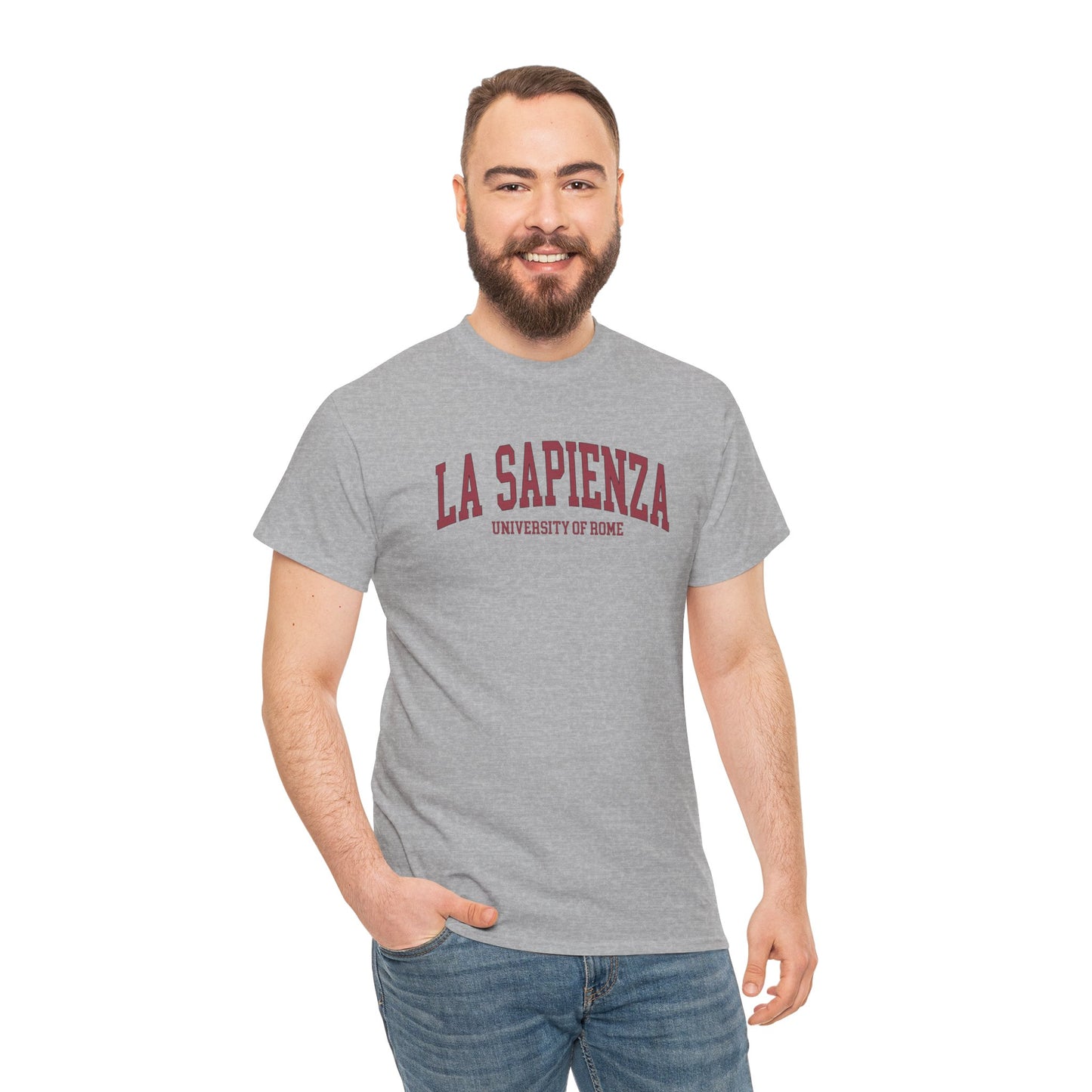La Sapienza University of Rome - Unisex Heavy Cotton T-Shirt Sport Grey
