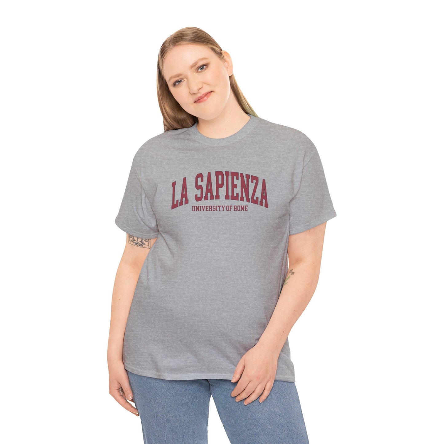 La Sapienza University of Rome - Unisex Heavy Cotton T-Shirt Sport Grey