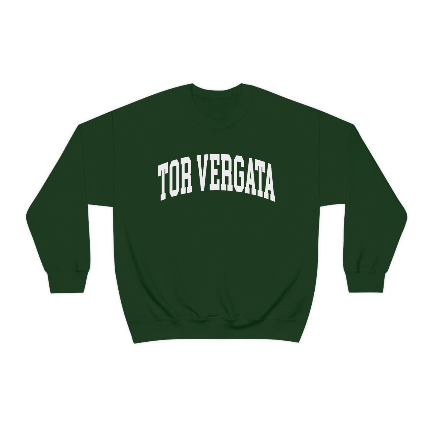Tor Vergata University of Rome - Unisex Heavy Blend Felpa Crewneck Sweatshirt Forest Green
