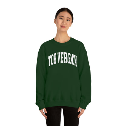 Tor Vergata University of Rome - Unisex Heavy Blend Felpa Crewneck Sweatshirt Forest Green