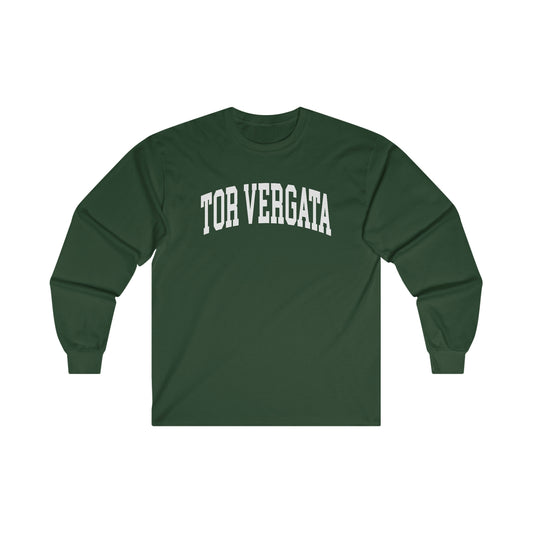 Tor Vergata University of Rome - Ultra Cotton Long Sleeve T-Shirt Maglia Forest Green