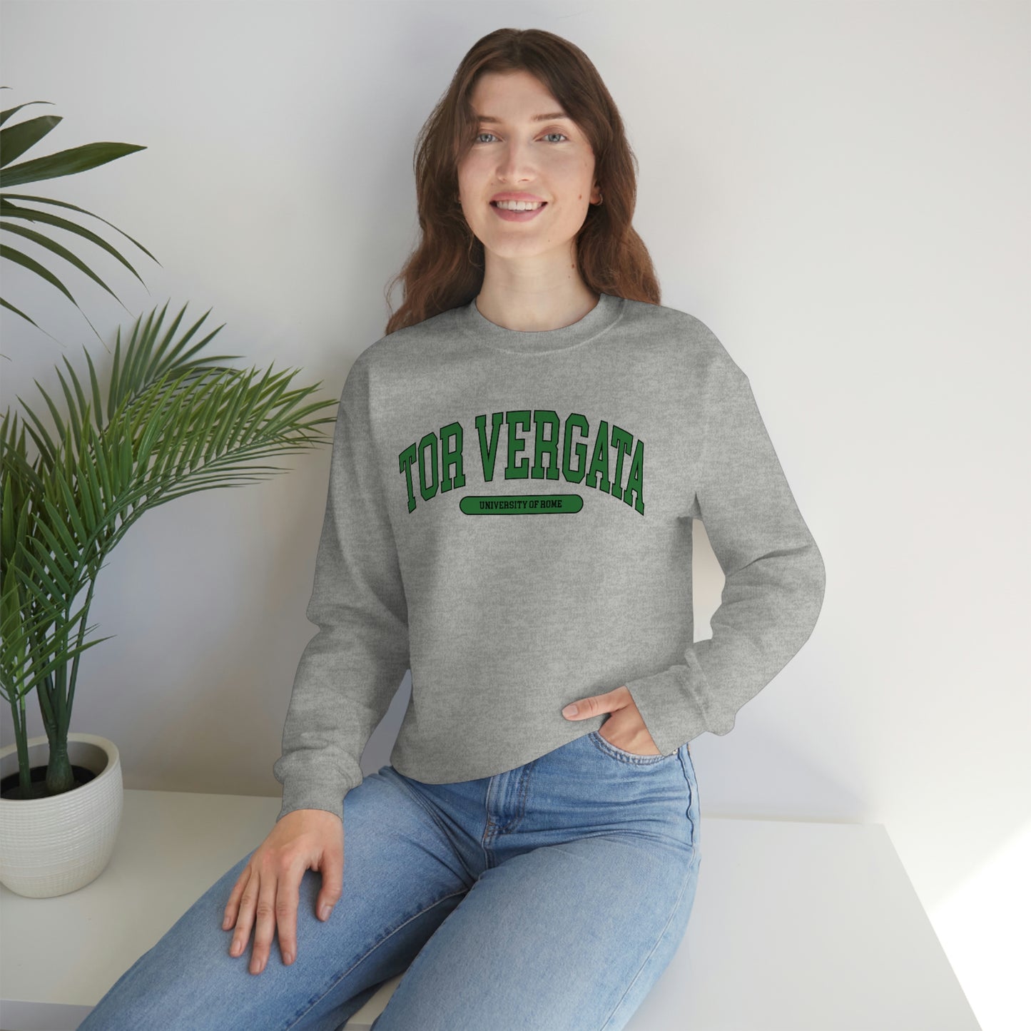 Tor Vergata University of Rome - Unisex Heavy Blend Felpa Crewneck Sweatshirt